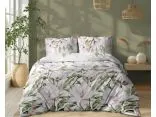 Pościel z bawełny 160x200 +2/70x80 różowy dotyk magnoli wz. 5505 a
